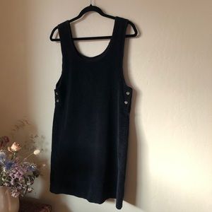 Black Corduroy material dress